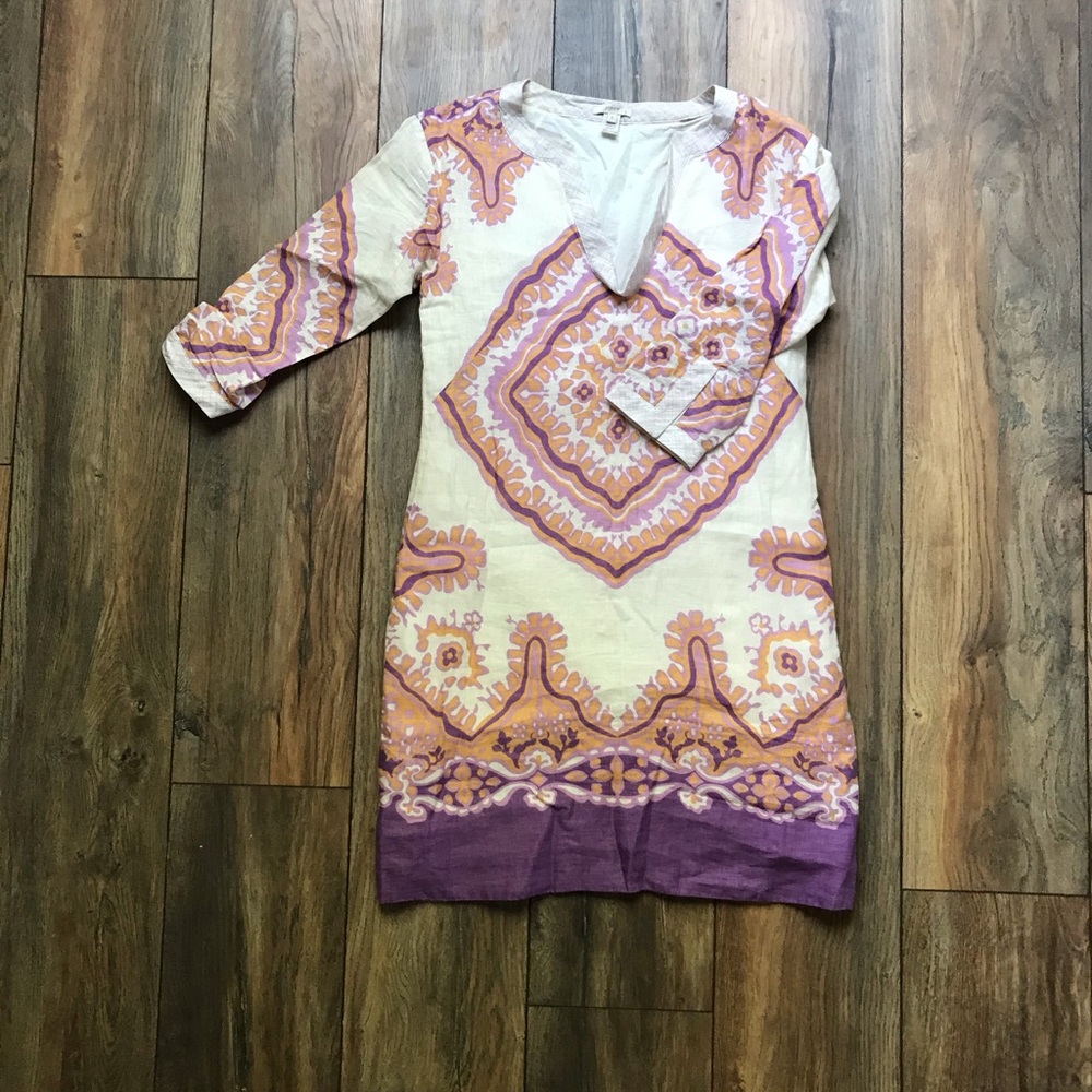 J.Crew Bazaar Linen Tunic Dress - Picture 2 of 5